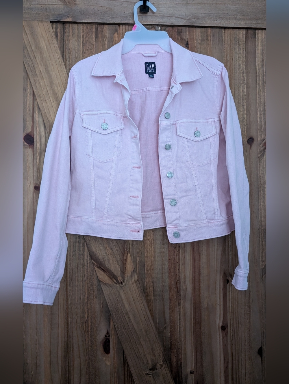 GAP Pastel Pink Denim Jacket